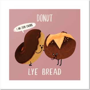 Donut Lye bread Posters and Art